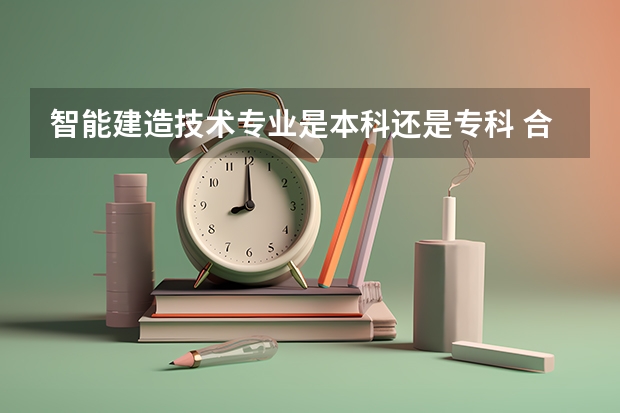 智能建造技术专业是本科还是专科 合肥科技职业学院代码