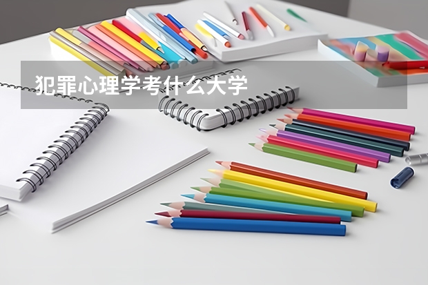 犯罪心理学考什么大学