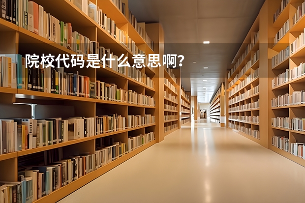 院校代码是什么意思啊？
