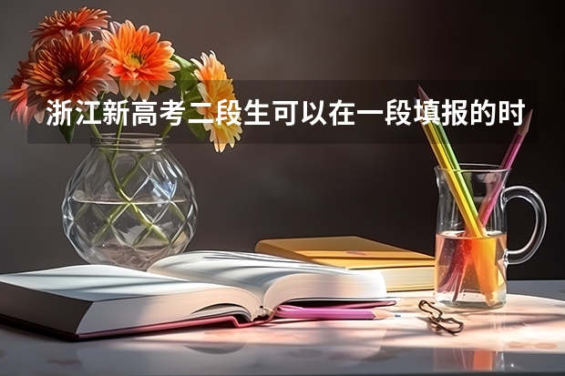 浙江新高考二段生可以在一段填报的时候填报志愿吗