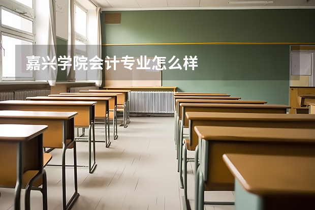 嘉兴学院会计专业怎么样