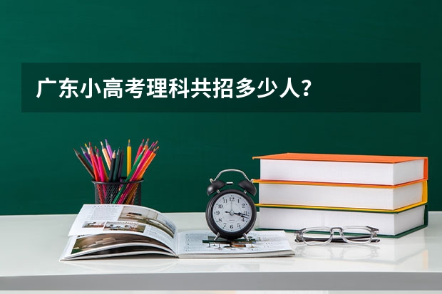 广东小高考理科共招多少人？