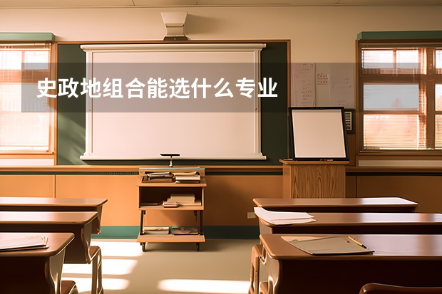 史政地组合能选什么专业