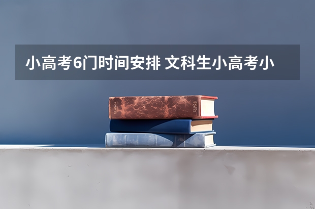 小高考6门时间安排 文科生小高考小四门那些科目报6门，好还是四门
