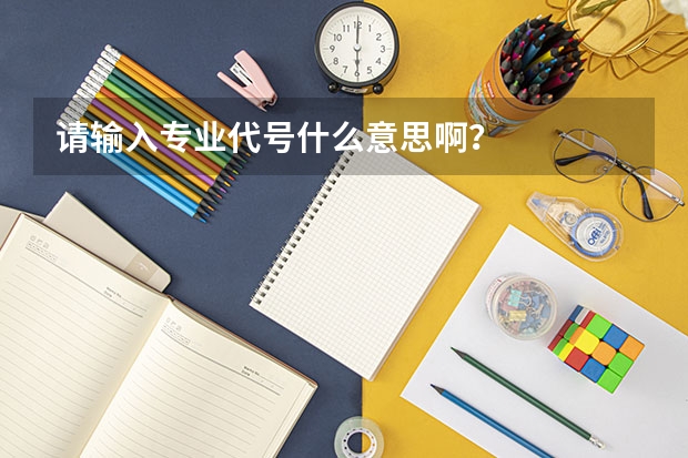 请输入专业代号什么意思啊？